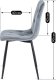 Mebel Elite Zestaw Stół Okrągły Rozkładany JAMES 102-222 cm Dąb Craft/Czarny i 4 Krzesła Tapicerowane do Salonu ROBIN Szare Welurowe 19