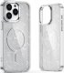 Hurtel Etui Glitter Case MagSafe na iPhone 16 - białe z brokatem 1