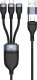 Kabel USB Conceptronic USB-C USB-A - USB-C + microUSB + Lightning 1.5 m Czarny (ETTA06B15) 1