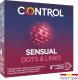 Alkotest CONTROL_Sensual Dots &amp; Lines prezerwatywy w prążki i wypustki 3szt 1