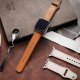 Tech Craft Skórzany pasek Apple Watch ( 42 / 44 / 45 / 46 / 49 MM ) różowy 6