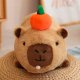 Skibi Maskotka Pluszowa Pluszak Kapibara Capybara Z Jabłkiem Przytulanka 30 Cm 2