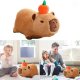 Skibi Maskotka Pluszowa Pluszak Kapibara Capybara Z Jabłkiem Przytulanka 30 Cm 4