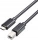 Kabel USB Unitek USB-C - USB-B 1 m Czarny (C14140ABK03-1M) 1