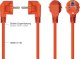 Kabel zasilający Alcasa kabelmeister Schutzkontakt-St. (90° gew.) an C13 orange 10m 2