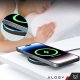 Ładowarka Alogy Ładowarka indukcyjna QI bezprzewodowa 20W szybka LED Alogy okrągła mocna + kabel USB-C Czarna 10