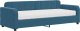 vidaXL Sofa z materacem do spania, niebieska, 80x200 cm, aksamit 2