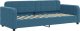 vidaXL Sofa z materacem do spania, niebieska, 80x200 cm, aksamit 3