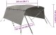 vidaXL Bimini ze ściankami z siatki, 4 pałąki, 243x(170-182)x137 cm 11