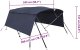 vidaXL Bimini ze ściankami z siatki, 4 pałąki, 243x(200-213)x137 cm 11