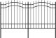vidaXL Ogrodzenie z grotami, czarne, 165 cm, malowana proszkowo stal 2