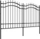vidaXL Ogrodzenie z grotami, czarne, 165 cm, malowana proszkowo stal 3