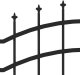 vidaXL Ogrodzenie z grotami, czarne, 165 cm, malowana proszkowo stal 4