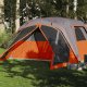 Namiot turystyczny vidaXL Namiot z przedsionkiem, 6-os., szaro-pomarańczowy, wodoszczelny 2