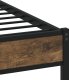 vidaXL Metalowa rama łóżka, bez materaca, przydymiony dąb, 193x203 cm 7