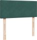 vidaXL Łóżko kontynentalne z materacem, ciemnozielone, 120x190 cm 5
