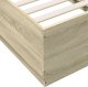 vidaXL Rama łóżka z LED, dąb sonoma, 75x190cm, materiał drewnopochodny 9