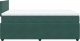 vidaXL Łóżko kontynentalne z materacem, ciemnozielone, 120x190 cm 7