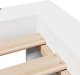 vidaXL Rama łóżka bez materaca, biała, 75x190 cm, lite drewno sosnowe 10