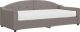 vidaXL Sofa z materacem do spania, kolor taupe, 90x200 cm, tkanina 2