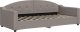 vidaXL Sofa z materacem do spania, kolor taupe, 90x200 cm, tkanina 3