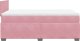 vidaXL Łóżko kontynentalne z materacem, różowe, 120x190 cm, aksamit 11