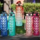 Hydrate Heroes Butelka Na Wodę Bidon Sportowy Z Miarką Z Podziałką Na Siłownie Fitness 1L 2