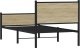 vidaXL Metalowa rama łóżka, bez materaca, dąb sonoma, 90x200 cm 7