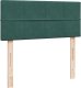 vidaXL Łóżko kontynentalne z materacem, ciemnozielone, 120x190 cm 5