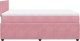 vidaXL Łóżko kontynentalne z materacem, różowe, 120x190 cm, aksamit 7