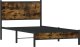 vidaXL Metalowa rama łóżka, bez materaca, przydymiony dąb, 100x200 cm 3