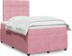 vidaXL Łóżko kontynentalne z materacem, różowe, 120x190 cm, aksamit 1