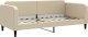 vidaXL Sofa rozsuwana z szufladami, kremowa, 90x200 cm, tkanina 4