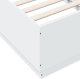 vidaXL Rama łóżka z LED, biała, 75x190 cm, materiał drewnopochodny 9
