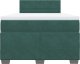 vidaXL Łóżko kontynentalne z materacem, ciemnozielone, 120x190 cm 6