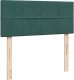 vidaXL Łóżko kontynentalne z materacem, ciemnozielone, 120x190 cm 10