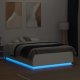 vidaXL Rama łóżka z LED, biała, 135x190 cm, materiał drewnopochodny 4