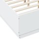 vidaXL Rama łóżka z LED, biała, 135x190 cm, materiał drewnopochodny 9