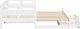 vidaXL Łóżko dzienne rozsuwane, szuflady, białe, 90x190 cm, sosnowe 6