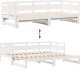 vidaXL Łóżko dzienne rozsuwane, szuflady, białe, 90x190 cm, sosnowe 8