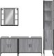 vidaXL 4-częściowy zestaw szafek łazienkowych, szary dąb sonoma 6