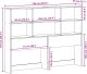 vidaXL Wezgłowie do łóżka, z półkami, 120 cm, lite drewno sosnowe 9