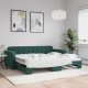 vidaXL Sofa rozsuwana, ciemnozielona, 90x200 cm, aksamit 1