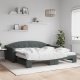 vidaXL Sofa rozsuwana z materacami, ciemnoszara, 100x200 cm, tkanina 1