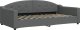 vidaXL Sofa rozsuwana z materacami, ciemnoszara, 100x200 cm, tkanina 4