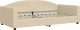 vidaXL Sofa z funkcją spania, kremowa, 100x200 cm, obita tkaniną 2