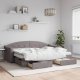 vidaXL Sofa rozsuwana z szufladami, taupe, 80x200 cm, tkanina 1