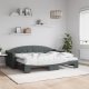 vidaXL Sofa rozsuwana z materacami, ciemnoszara, 80x200 cm, tkanina 1