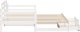 vidaXL Łóżko dzienne rozsuwane, szuflady, białe, 90x200 cm, sosnowe 6