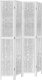 vidaXL Parawan pokojowy, 4-panelowy, biały, lite drewno paulowni 2